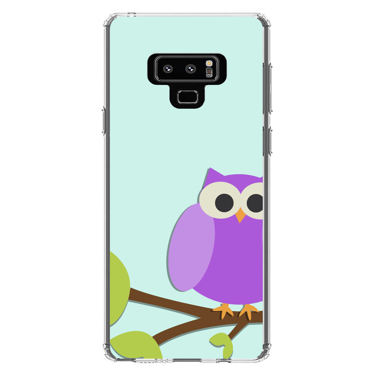 Purple Owl Cartoon Clear Shockproof iPhone Case, view 11