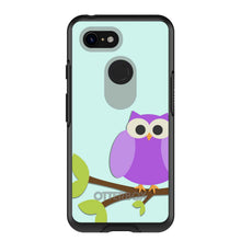 DistinctInk™ OtterBox Symmetry Series Case for Apple iPhone / Samsung Galaxy / Google Pixel - Purple Owl Cartoon