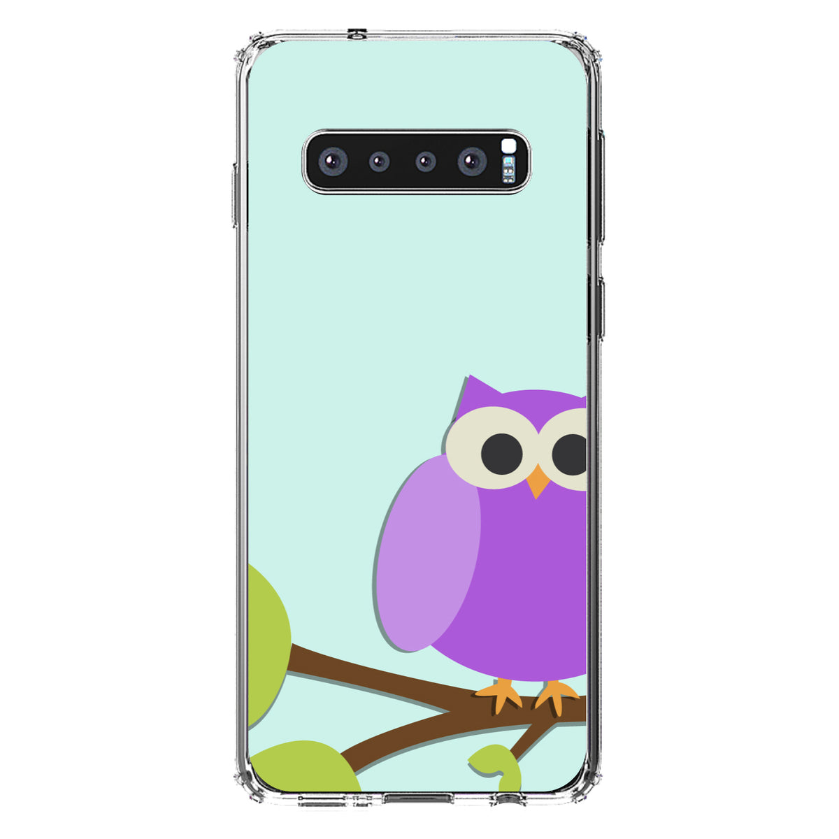 Purple Owl Cartoon Clear Shockproof iPhone Case, view 17