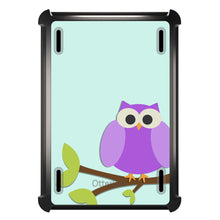 DistinctInk™ OtterBox Defender Series Case for Apple iPad / iPad Pro / iPad Air / iPad Mini - Purple Owl Cartoon