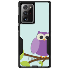 DistinctInk™ OtterBox Commuter Series Case for Apple iPhone or Samsung Galaxy - Purple Owl Cartoon
