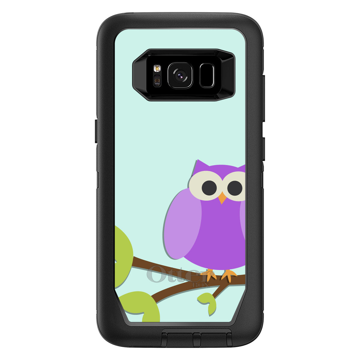 Purple Owl Cartoon OtterBox Defender Case for iPhone & Galaxy, view 12