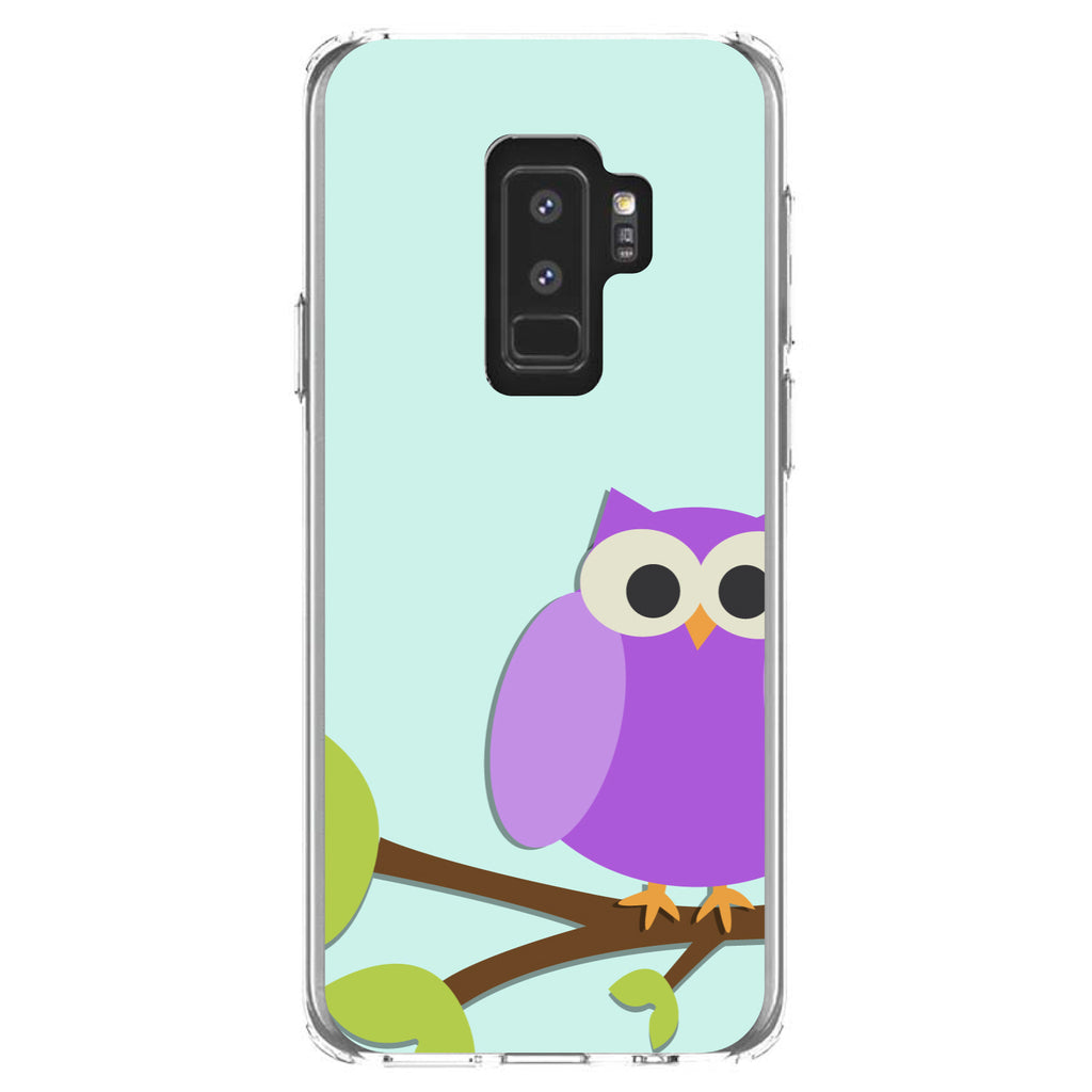 Purple Owl Cartoon Clear Shockproof iPhone Case, view 20