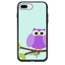 DistinctInk™ OtterBox Symmetry Series Case for Apple iPhone / Samsung Galaxy / Google Pixel - Purple Owl Cartoon
