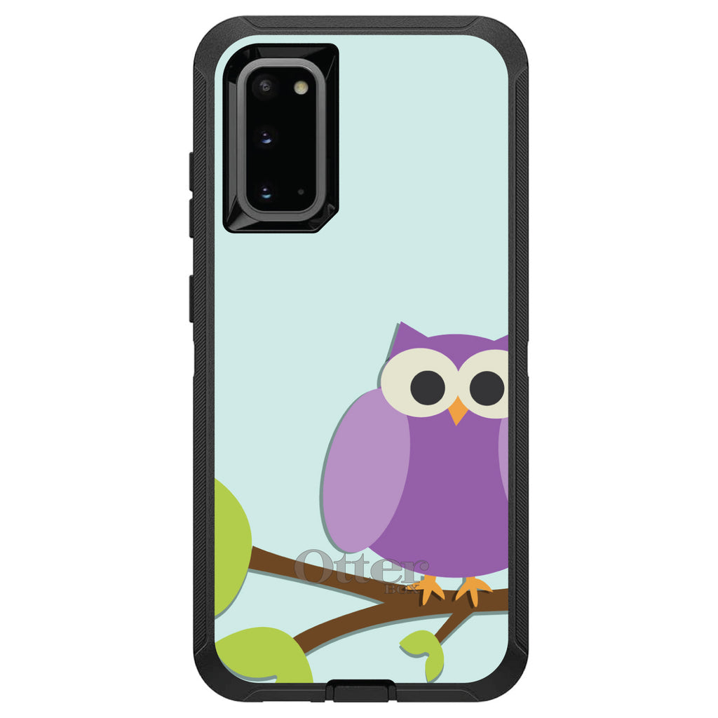 Purple Owl Cartoon OtterBox Defender Case for iPhone & Galaxy, view 8