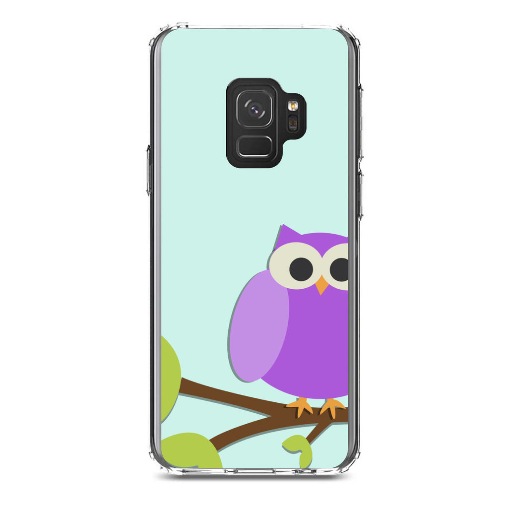 Purple Owl Cartoon Clear Shockproof iPhone Case, view 19