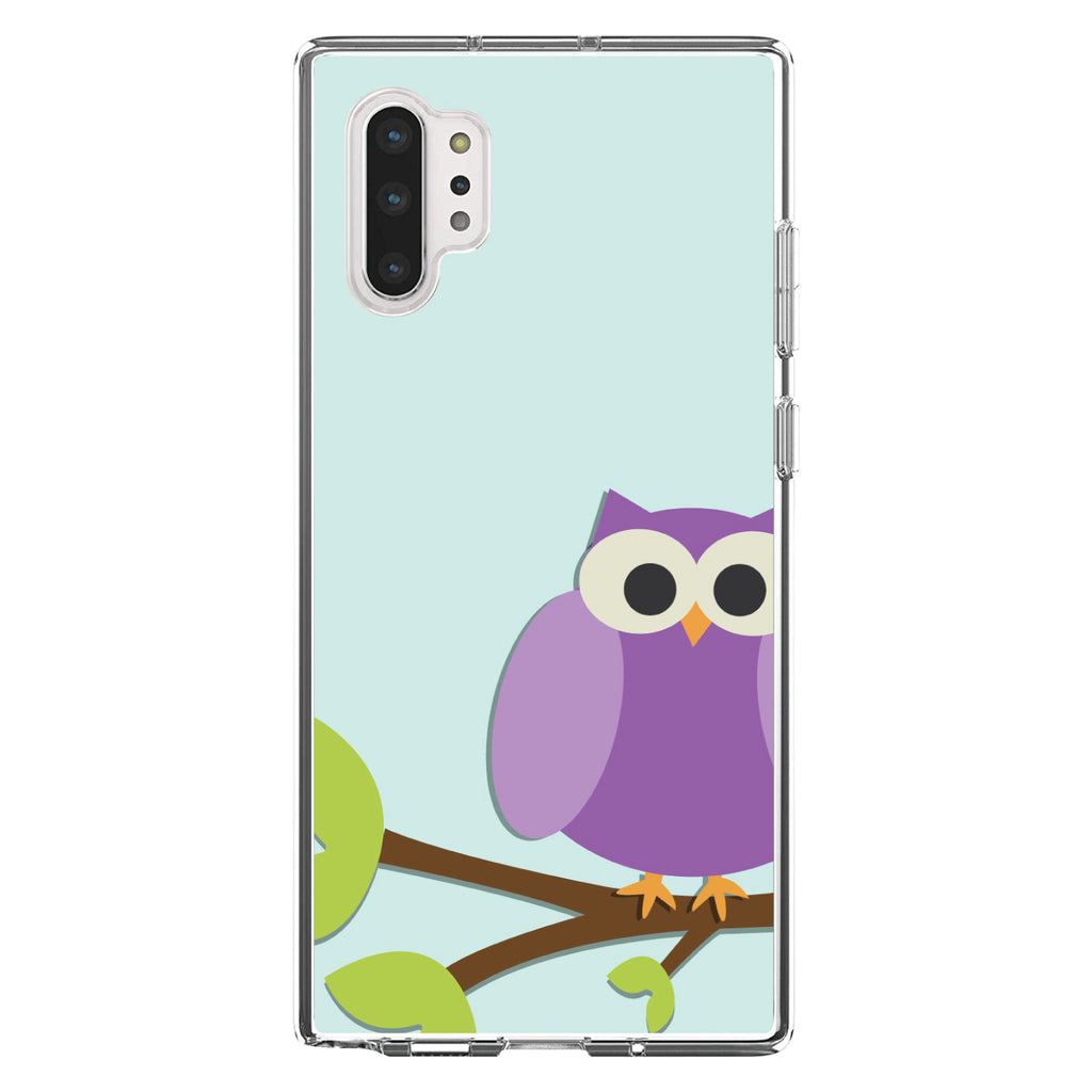 Purple Owl Cartoon Clear Shockproof iPhone Case, view 10