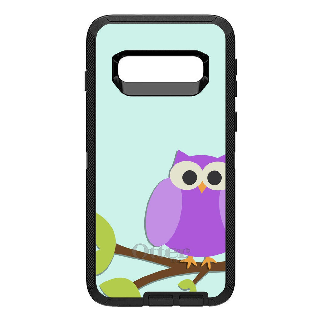 Purple Owl Cartoon OtterBox Defender Case for iPhone & Galaxy, view 9