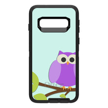 DistinctInk™ OtterBox Defender Series Case for Apple iPhone / Samsung Galaxy / Google Pixel - Purple Owl Cartoon