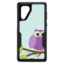 DistinctInk™ OtterBox Commuter Series Case for Apple iPhone or Samsung Galaxy - Purple Owl Cartoon
