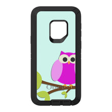 DistinctInk™ OtterBox Defender Series Case for Apple iPhone / Samsung Galaxy / Google Pixel - Pink Owl Cartoon