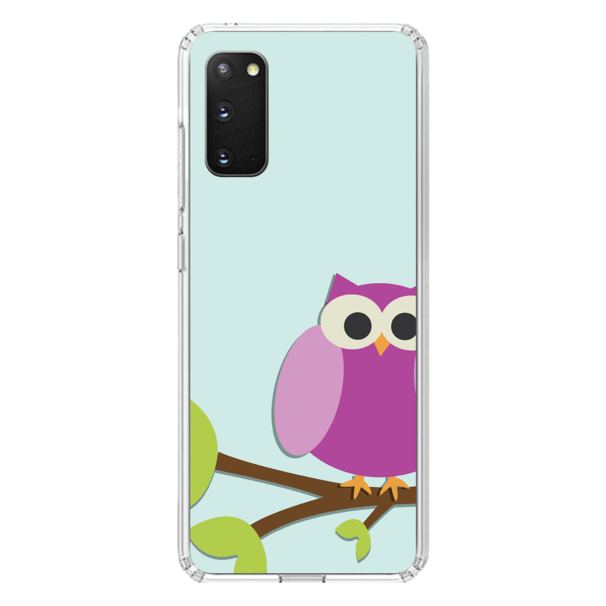 Pink Owl Cartoon Clear Shockproof iPhone Case, view 14