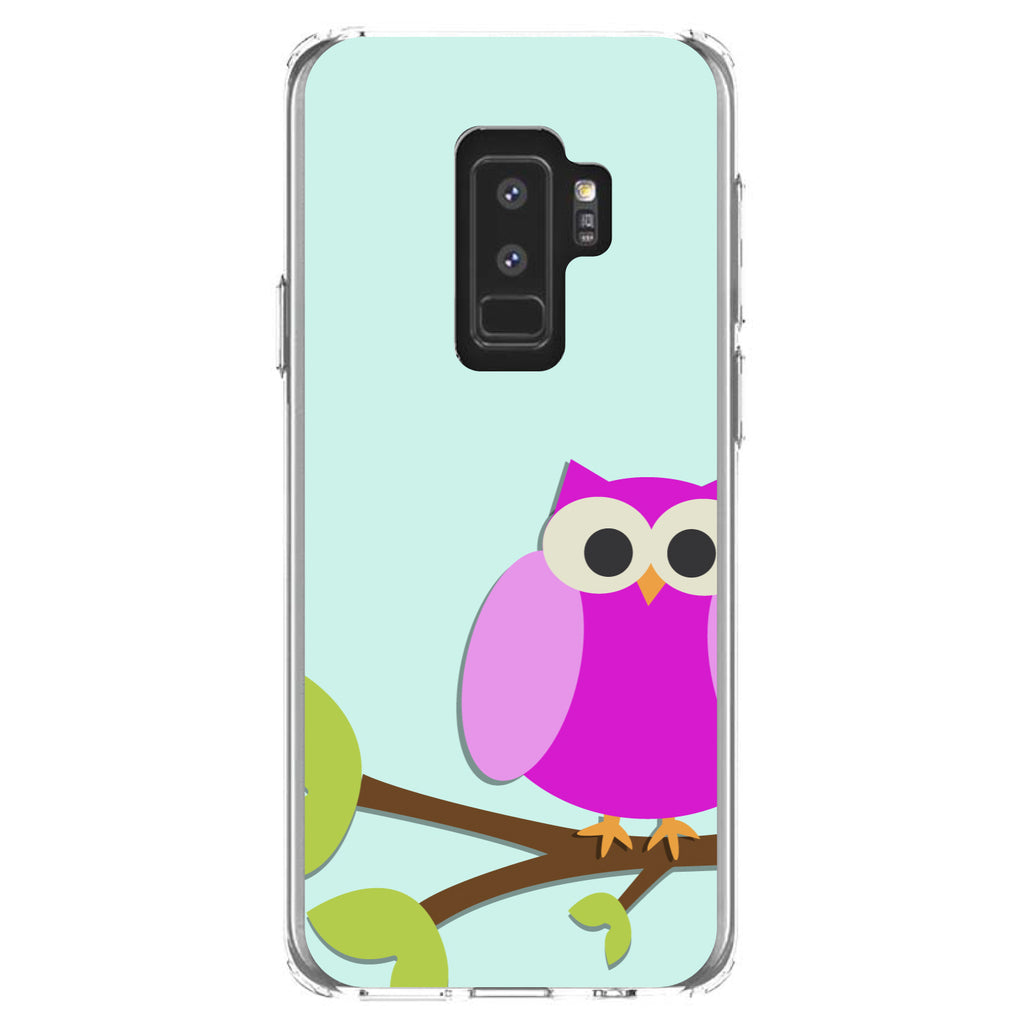 Pink Owl Cartoon Clear Shockproof iPhone Case, view 20
