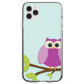 Pink Owl Cartoon Clear Shockproof iPhone Case
