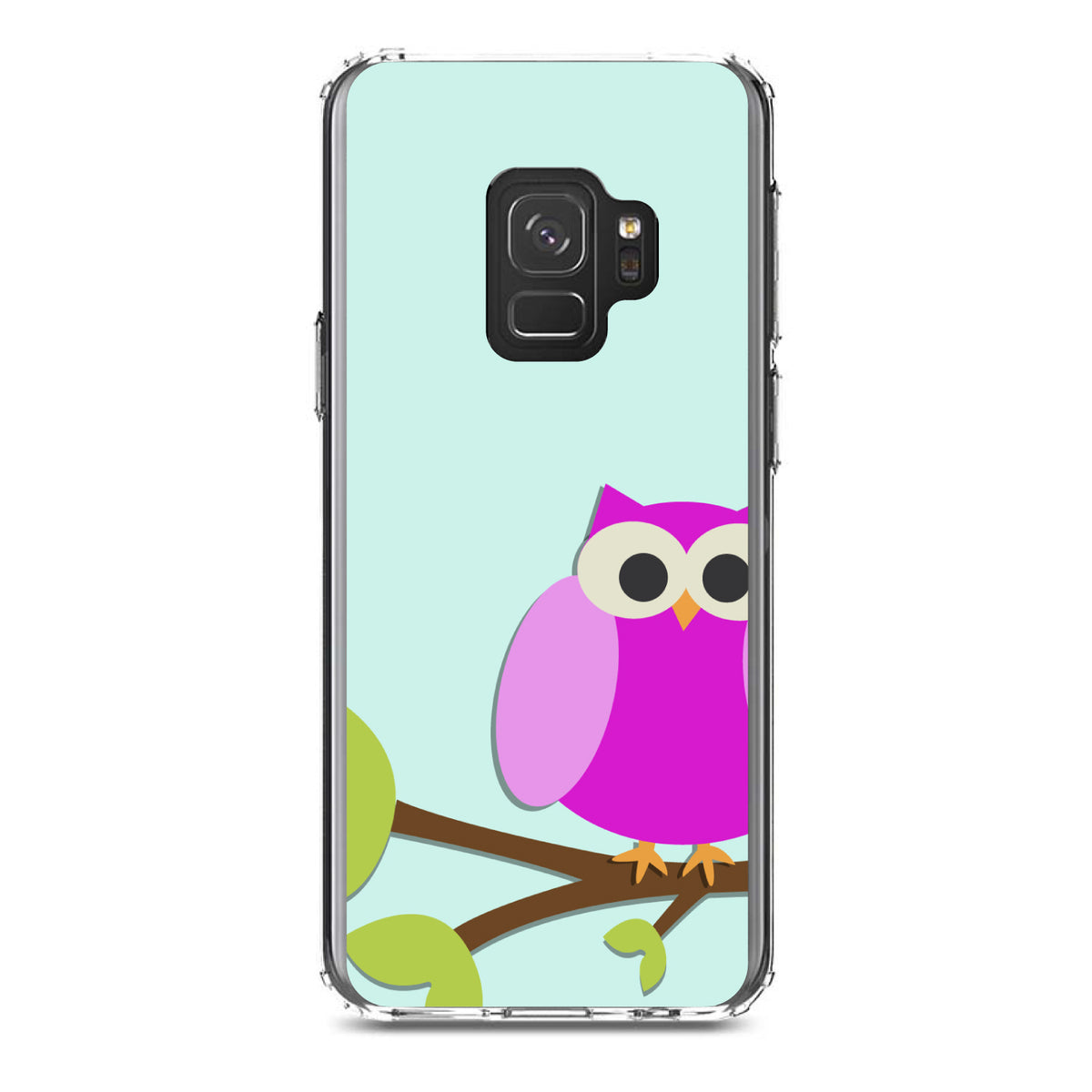 Pink Owl Cartoon Clear Shockproof iPhone Case, view 19