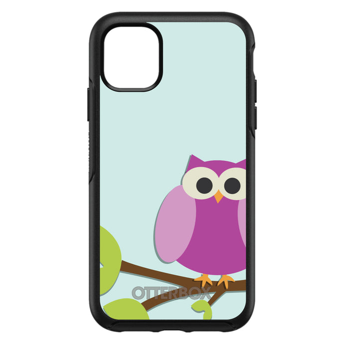 DistinctInk™ OtterBox Symmetry Series Case for Apple iPhone / Samsung Galaxy / Google Pixel - Pink Owl Cartoon