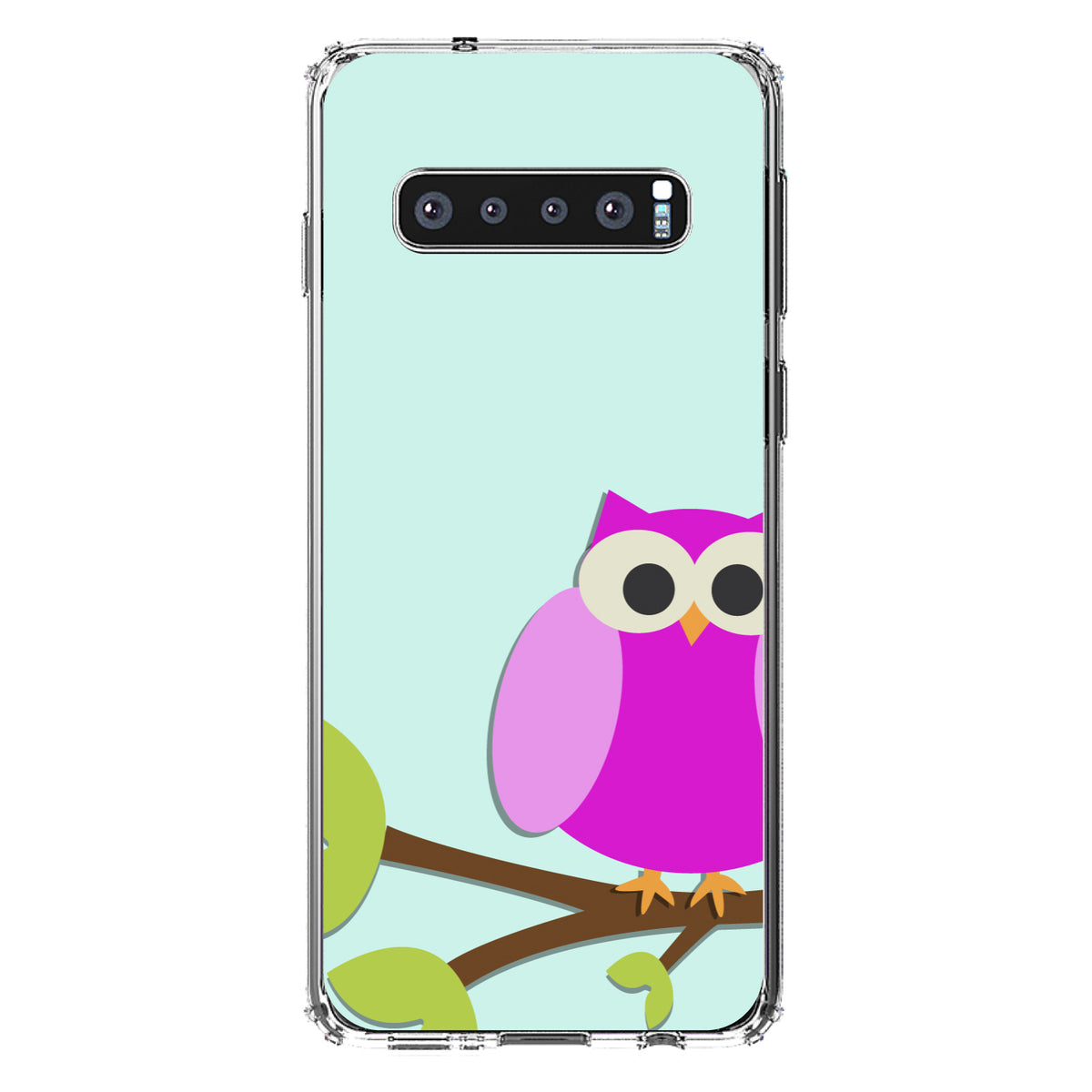 Pink Owl Cartoon Clear Shockproof iPhone Case, view 16