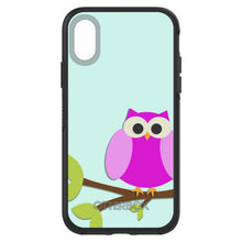 DistinctInk™ OtterBox Symmetry Series Case for Apple iPhone / Samsung Galaxy / Google Pixel - Pink Owl Cartoon