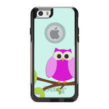 DistinctInk™ OtterBox Commuter Series Case for Apple iPhone or Samsung Galaxy - Pink Owl Cartoon