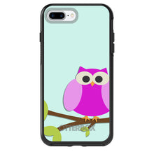 DistinctInk™ OtterBox Symmetry Series Case for Apple iPhone / Samsung Galaxy / Google Pixel - Pink Owl Cartoon