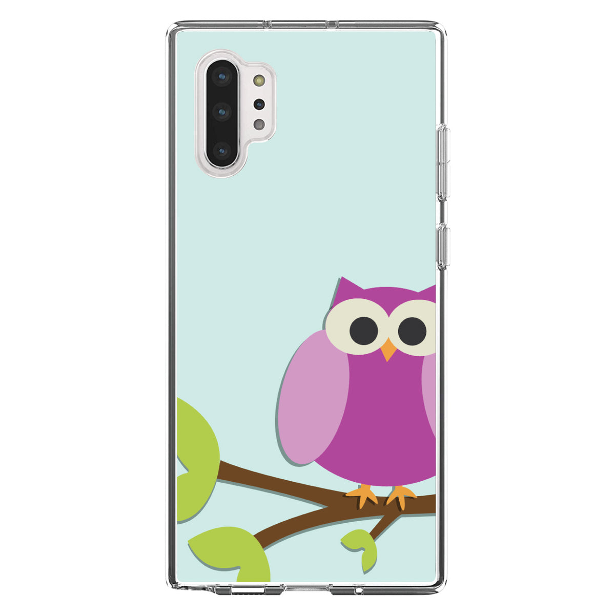Pink Owl Cartoon Clear Shockproof iPhone Case, view 10