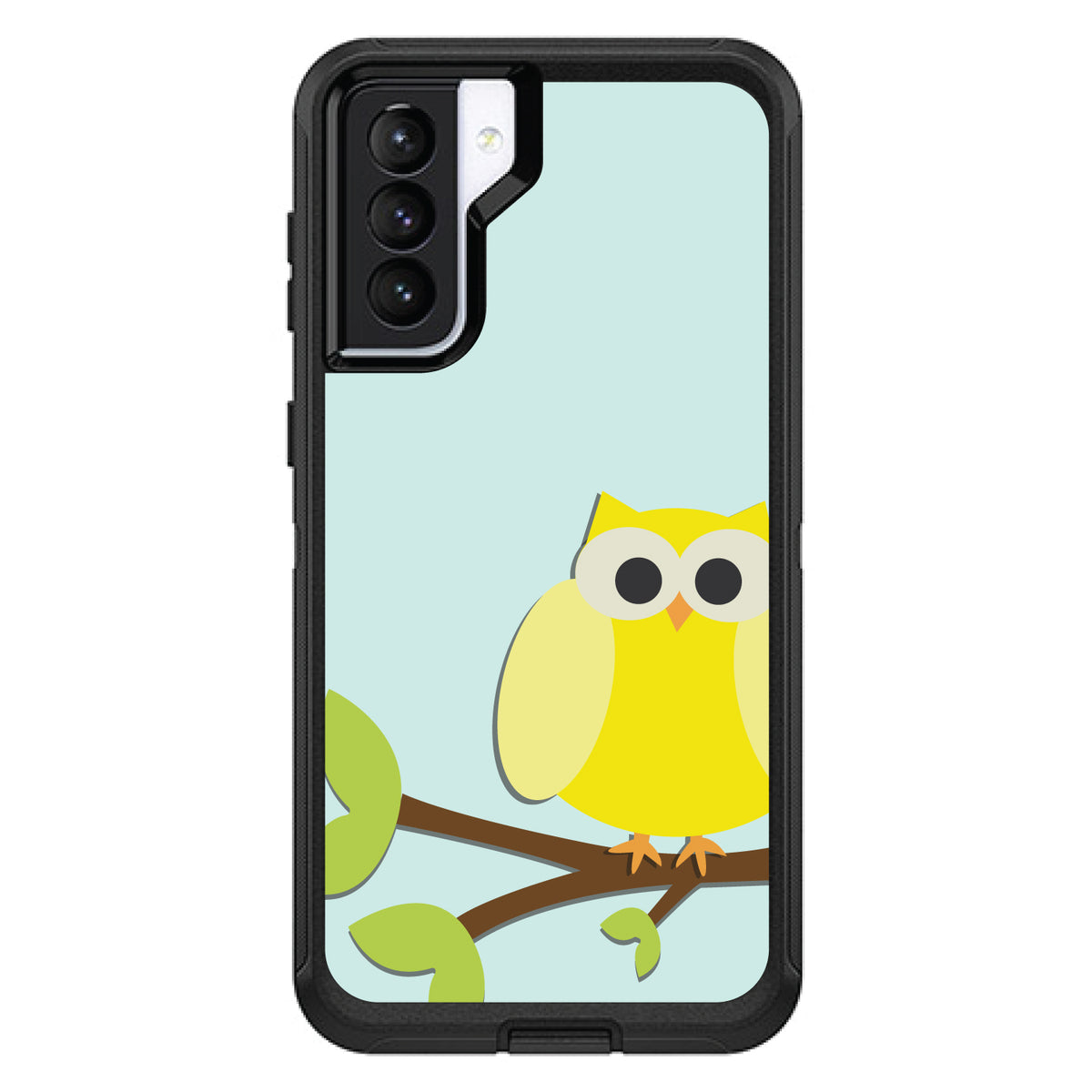 Yellow Owl Cartoon OtterBox Defender Case for iPhone & Galaxy, view 5