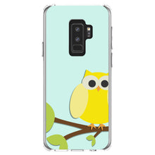 DistinctInk® Clear Shockproof Hybrid Case for Apple iPhone / Samsung Galaxy / Google Pixel - Yellow Owl Cartoon