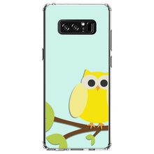 DistinctInk® Clear Shockproof Hybrid Case for Apple iPhone / Samsung Galaxy / Google Pixel - Yellow Owl Cartoon