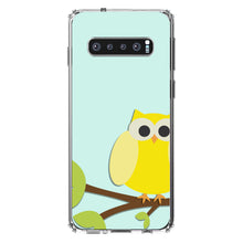 DistinctInk® Clear Shockproof Hybrid Case for Apple iPhone / Samsung Galaxy / Google Pixel - Yellow Owl Cartoon