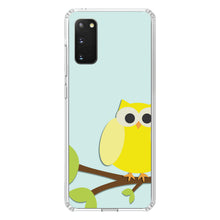 DistinctInk® Clear Shockproof Hybrid Case for Apple iPhone / Samsung Galaxy / Google Pixel - Yellow Owl Cartoon