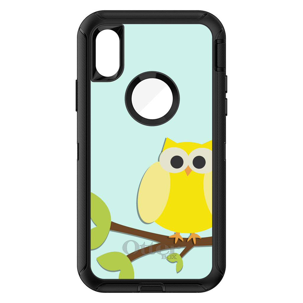 Yellow Owl Cartoon OtterBox Defender Case for iPhone & Galaxy, view 3