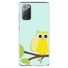 DistinctInk® Clear Shockproof Hybrid Case for Apple iPhone / Samsung Galaxy / Google Pixel - Yellow Owl Cartoon