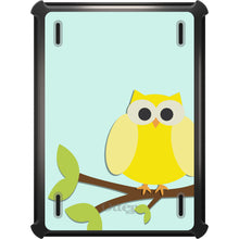 DistinctInk™ OtterBox Defender Series Case for Apple iPad / iPad Pro / iPad Air / iPad Mini - Yellow Owl Cartoon