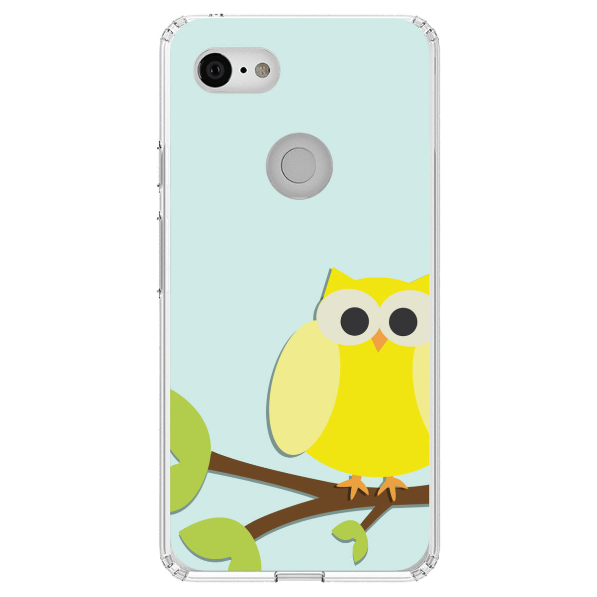 Yellow Owl Cartoon Clear Shockproof iPhone Case, view 21