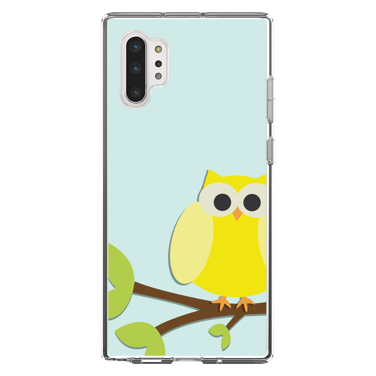 Yellow Owl Cartoon Clear Shockproof iPhone Case, view 10