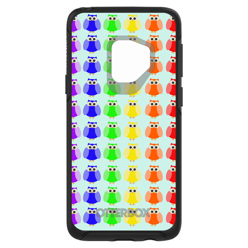 Rainbow Owls Cartoon OtterBox Symmetry Case for iPhone & Galaxy, view 8