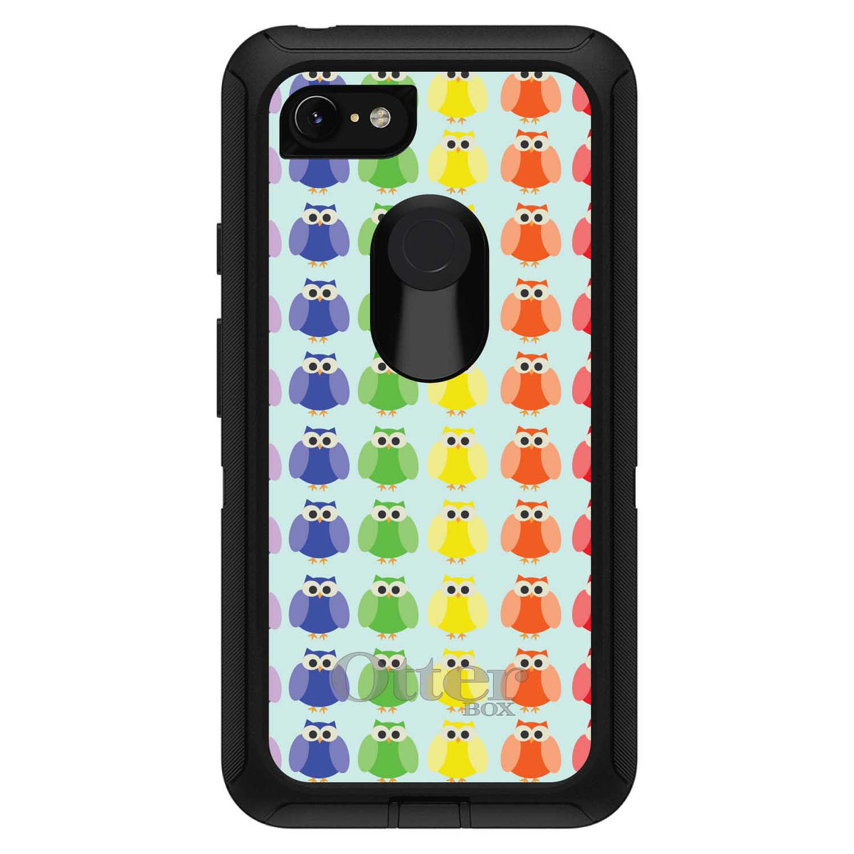 Rainbow Owls Cartoon OtterBox Defender Case for iPhone & Galaxy, view 18