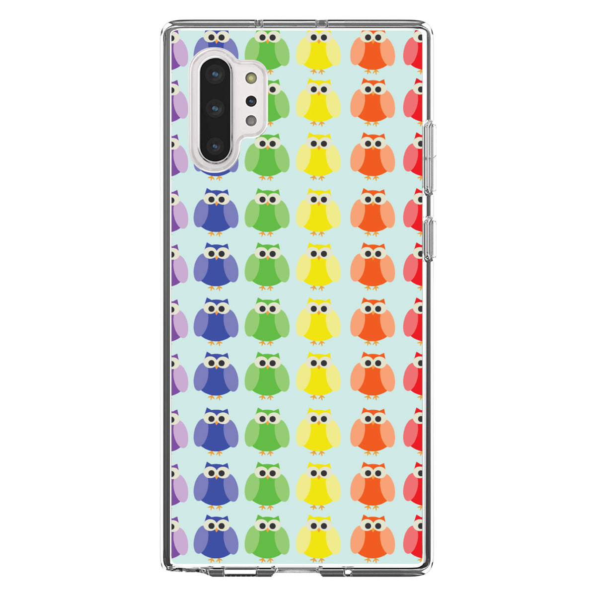 Rainbow Owls Cartoon Clear Shockproof iPhone Case, view 10