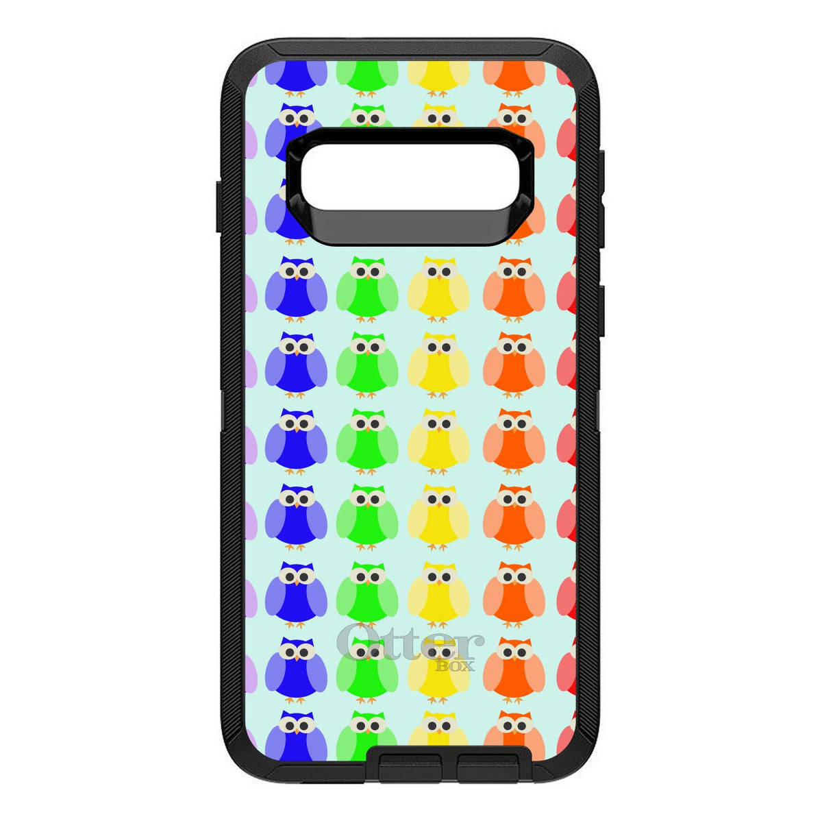 Rainbow Owls Cartoon OtterBox Defender Case for iPhone & Galaxy, view 9