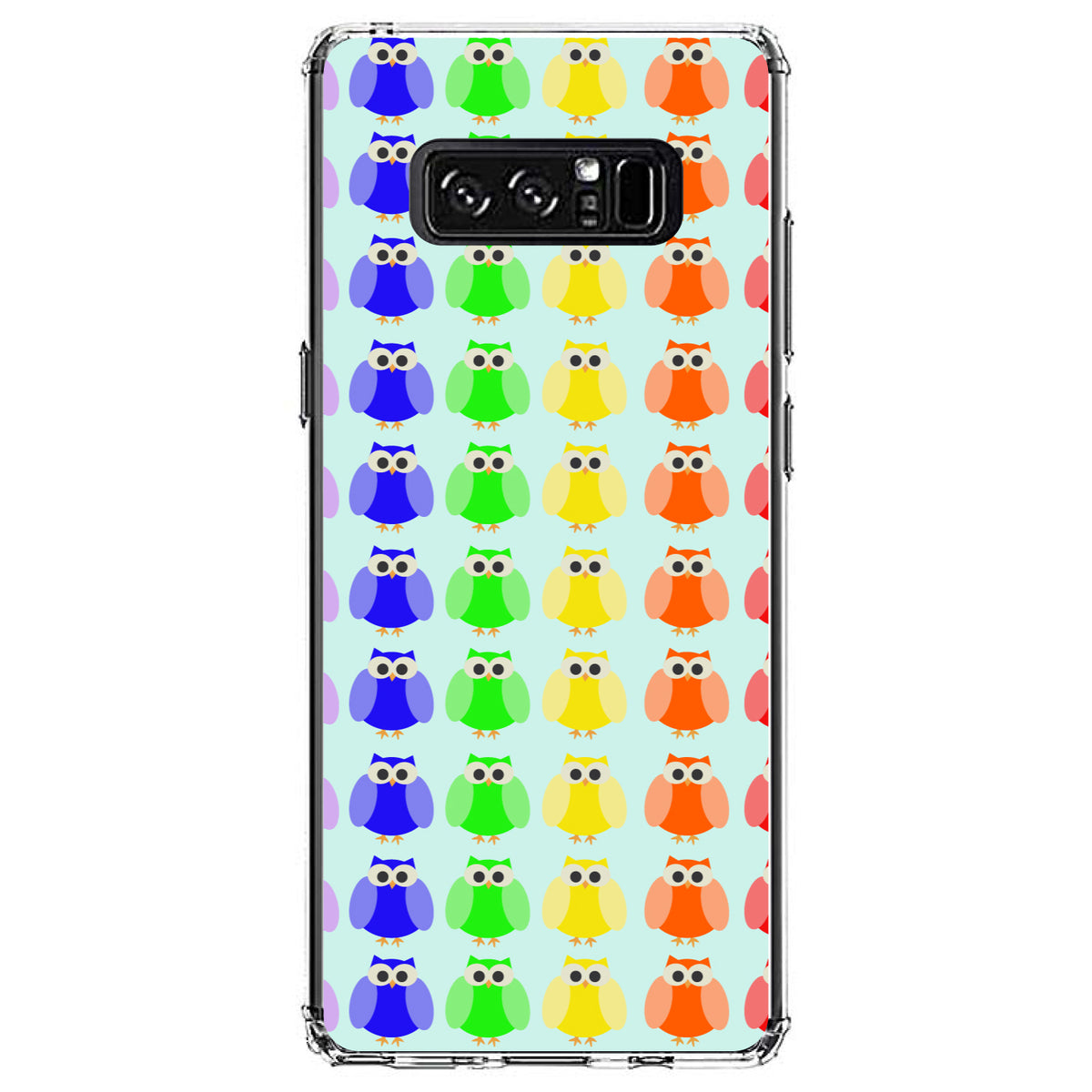 Rainbow Owls Cartoon Clear Shockproof iPhone Case, view 12