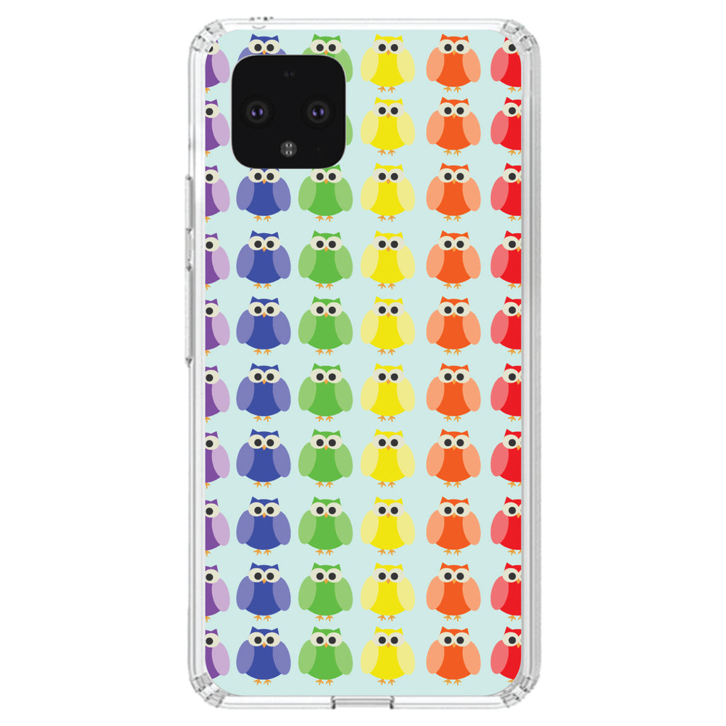Rainbow Owls Cartoon Clear Shockproof iPhone Case, view 24