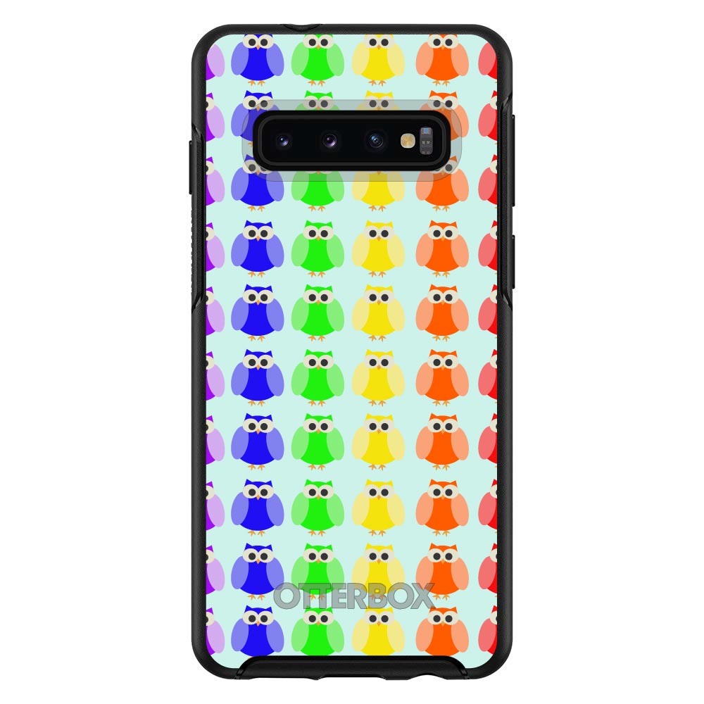 Rainbow Owls Cartoon OtterBox Symmetry Case for iPhone & Galaxy, view 6