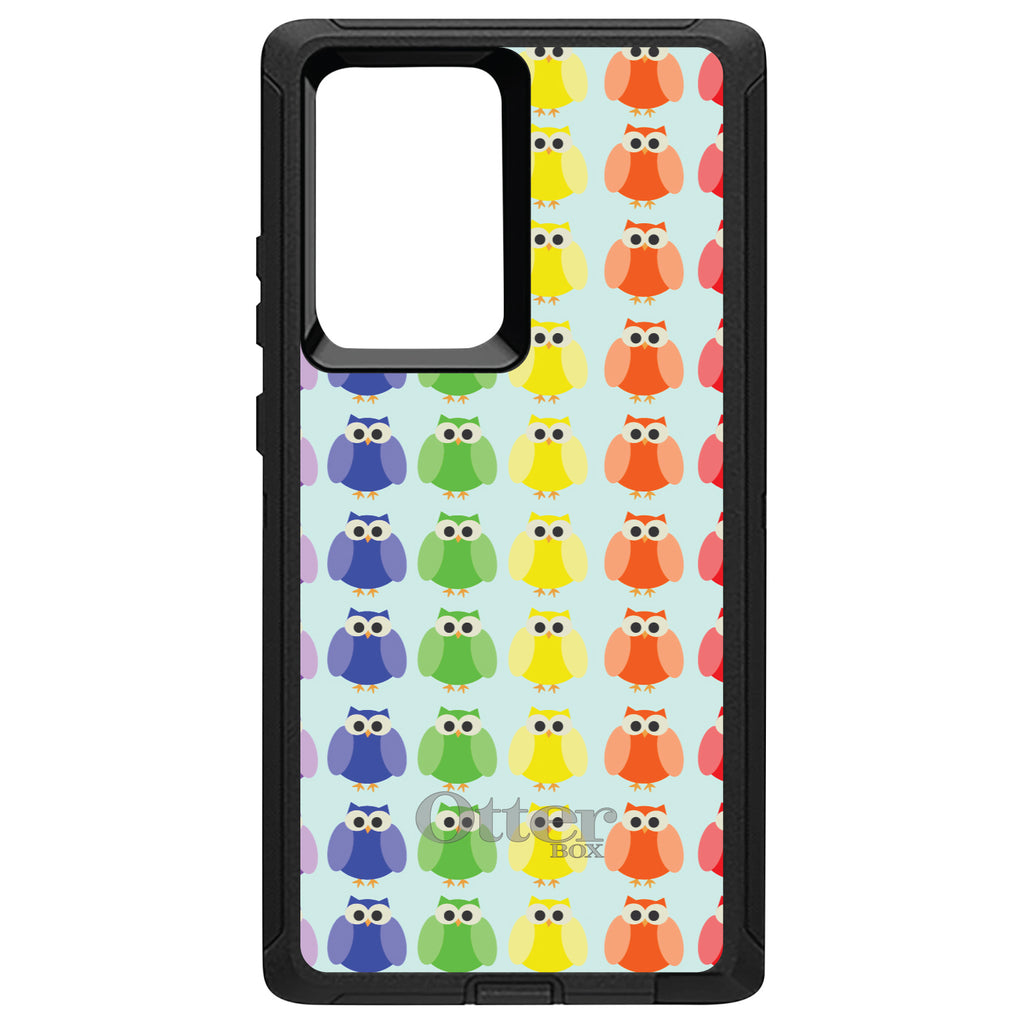 Rainbow Owls Cartoon OtterBox Defender Case for iPhone & Galaxy, view 13