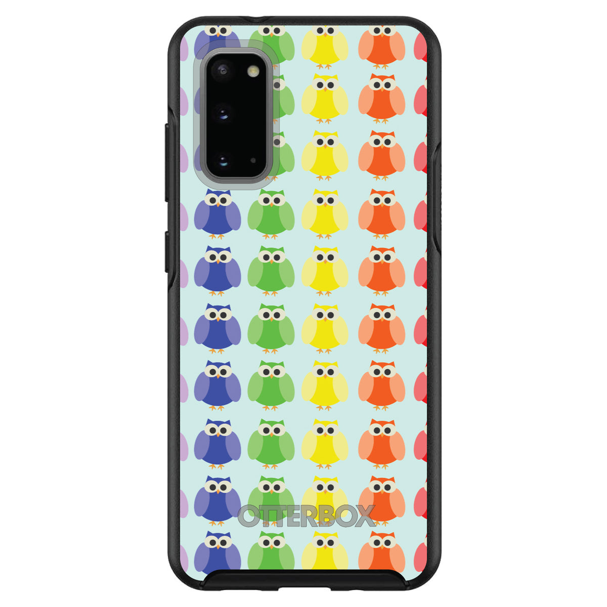 Rainbow Owls Cartoon OtterBox Symmetry Case for iPhone & Galaxy, view 5