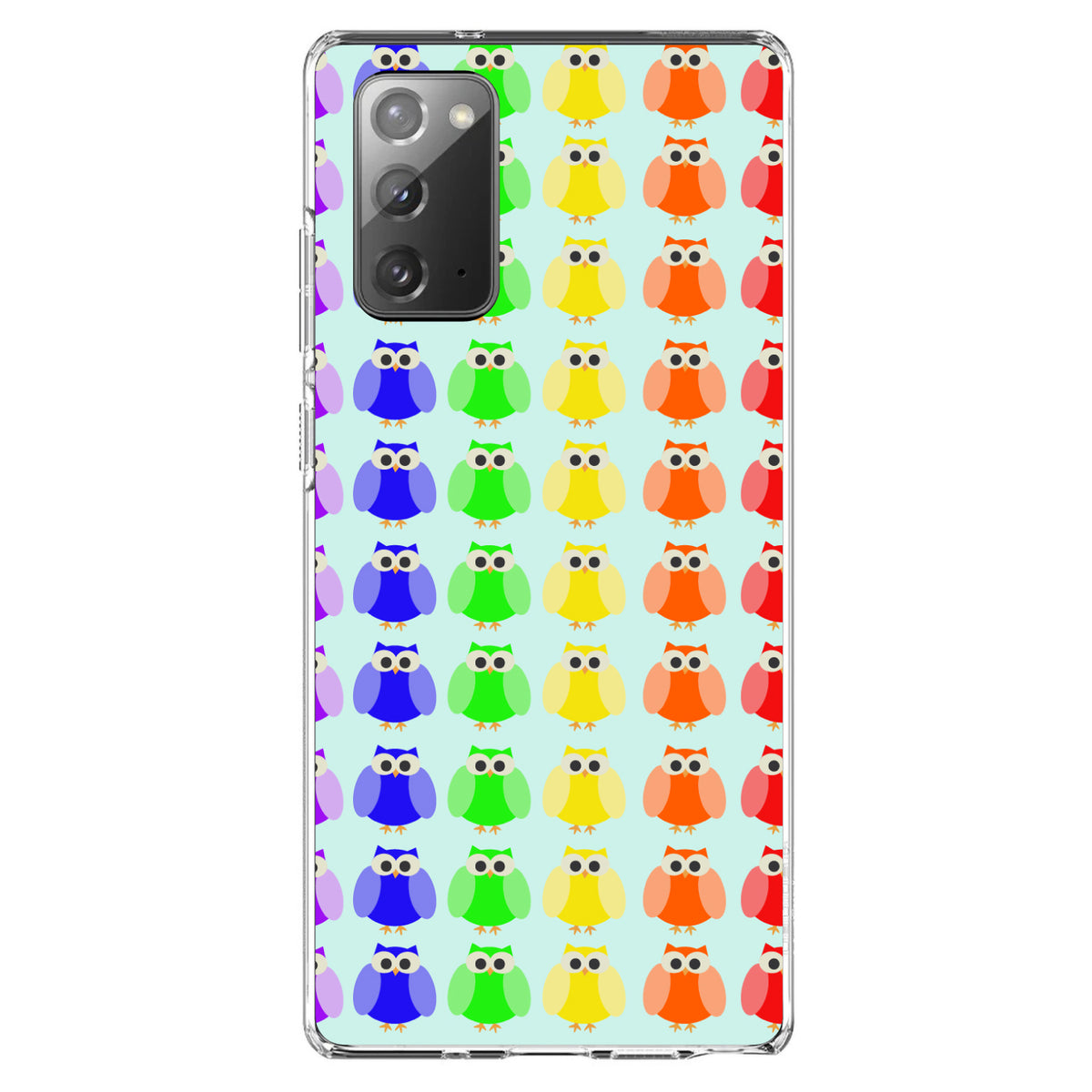 Rainbow Owls Cartoon Clear Shockproof iPhone Case, view 7