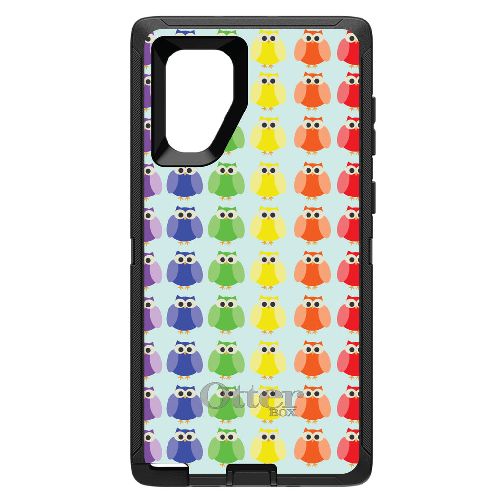 Rainbow Owls Cartoon OtterBox Defender Case for iPhone & Galaxy, view 14