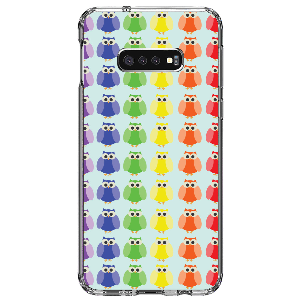 Rainbow Owls Cartoon Clear Shockproof iPhone Case, view 18