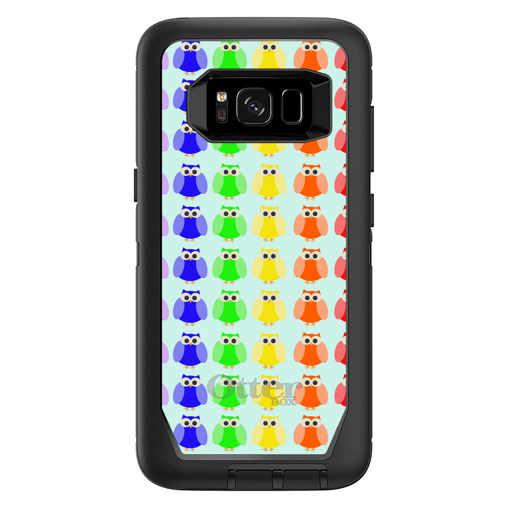 Rainbow Owls Cartoon OtterBox Defender Case for iPhone & Galaxy, view 12