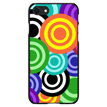 DistinctInk® Hard Plastic Snap-On Case for Apple iPhone or Samsung Galaxy - Multi Color Swirls