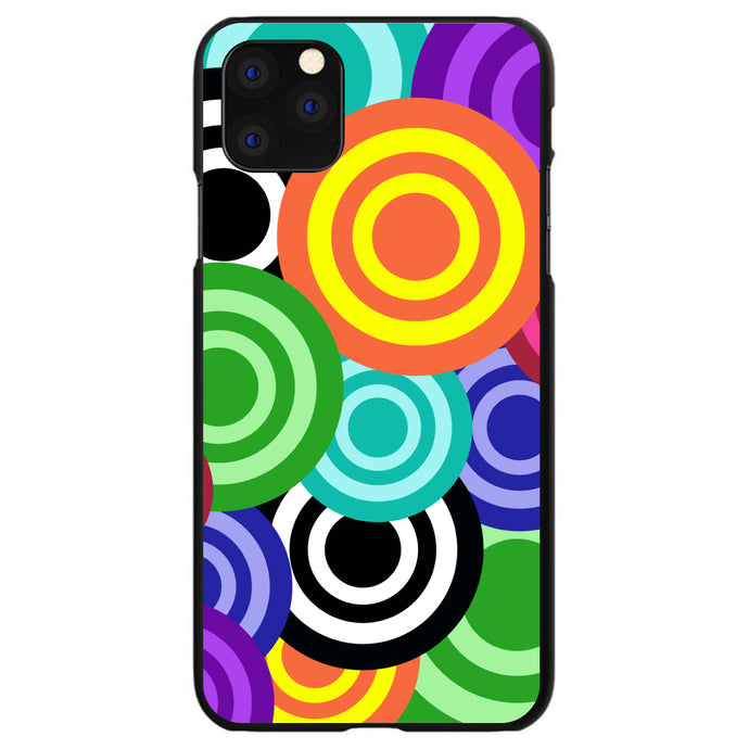 DistinctInk® Hard Plastic Snap-On Case for Apple iPhone or Samsung Galaxy - Multi Color Swirls